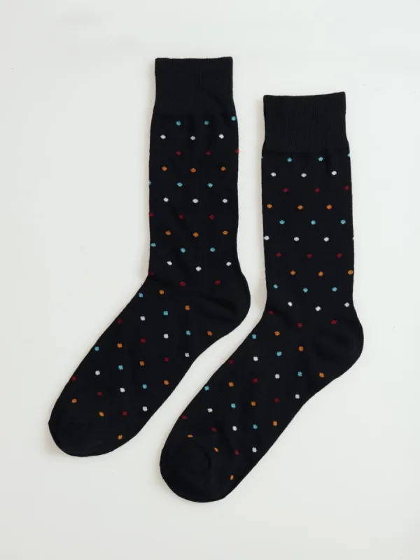 Single Mini Dots Anklet Socks - Black sold by Edgars