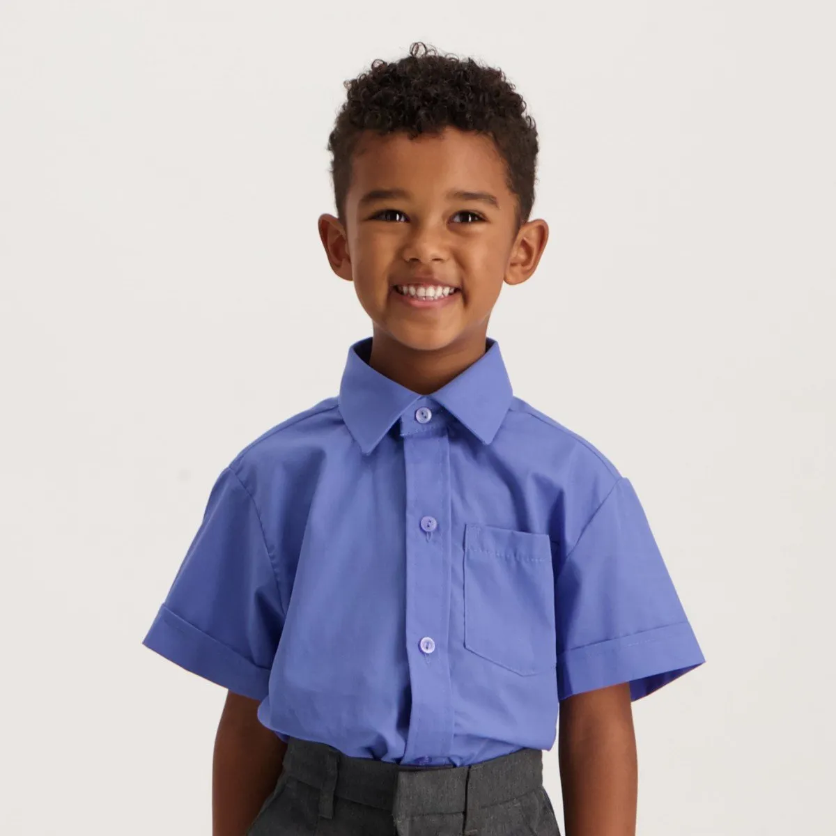 Boys Short Sleeve Regular Shirt - Blue sold by Edgars