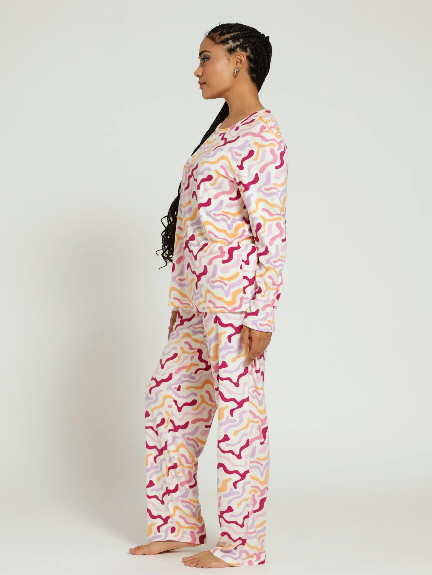 Long Sleeve Velour Jogger Pj set - White sold by Edgars product image thumbnail 2