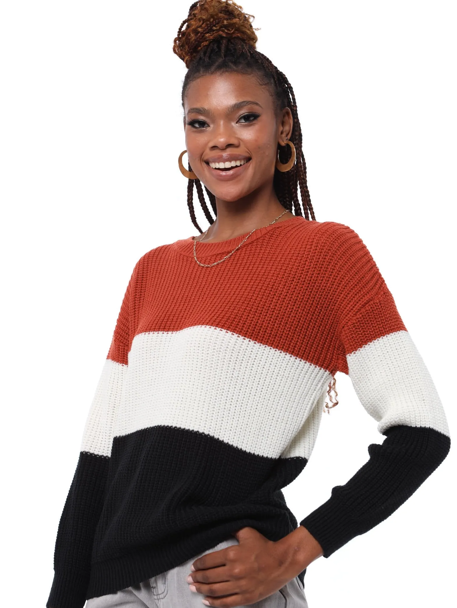 Ladies Colourblock Pullover sold by Edgars