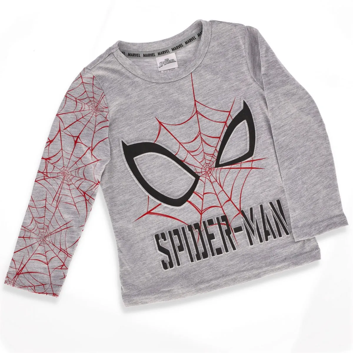 Pre-Boys Long Sleeve Embossed Tee - Grey Melange sold by Edgars