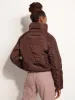 Ladies Hi-Neck Puffer Jacket - Brown sold by Edgars