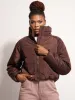 Ladies Hi-Neck Puffer Jacket - Brown sold by Edgars