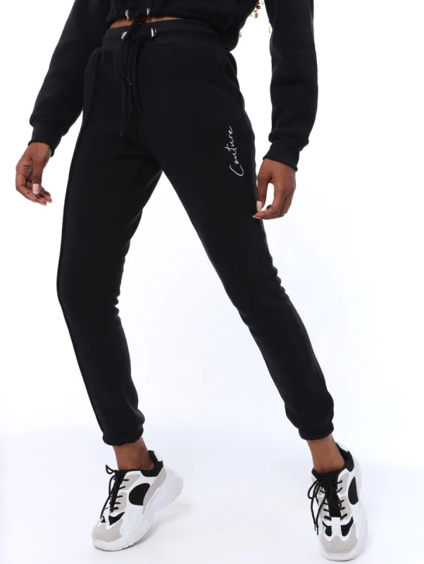 Ladies Couture Pintuck Jogger - Black made by Legit