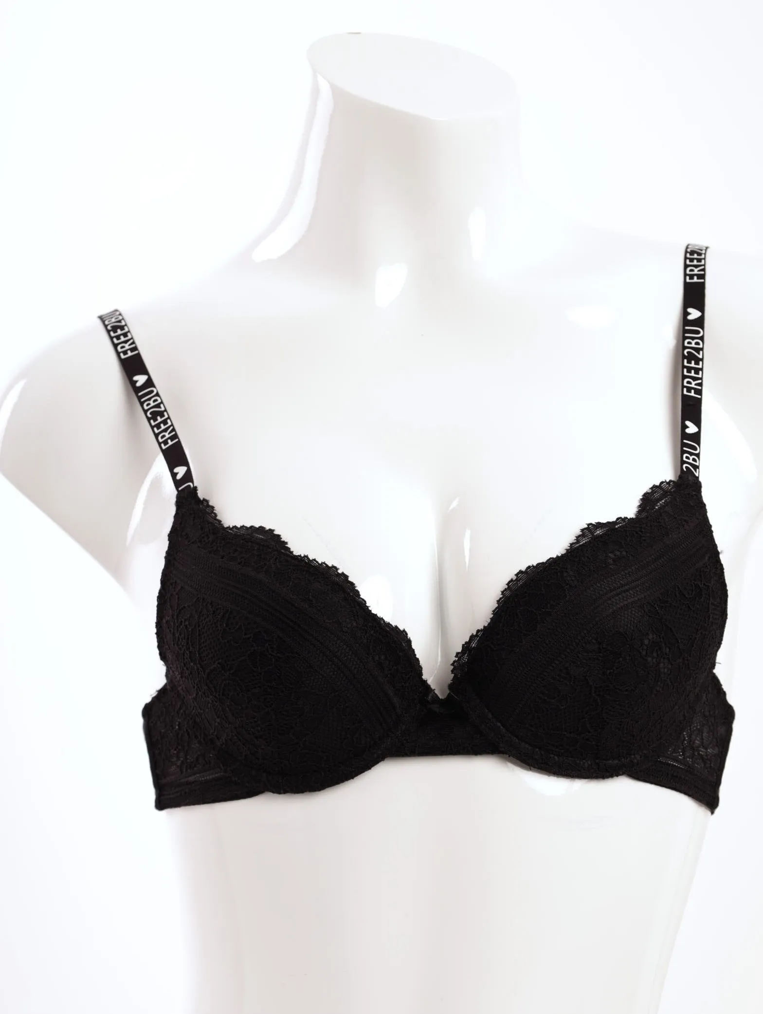 Ladies Branded Elastic Bra - Black/White sold by Edgars