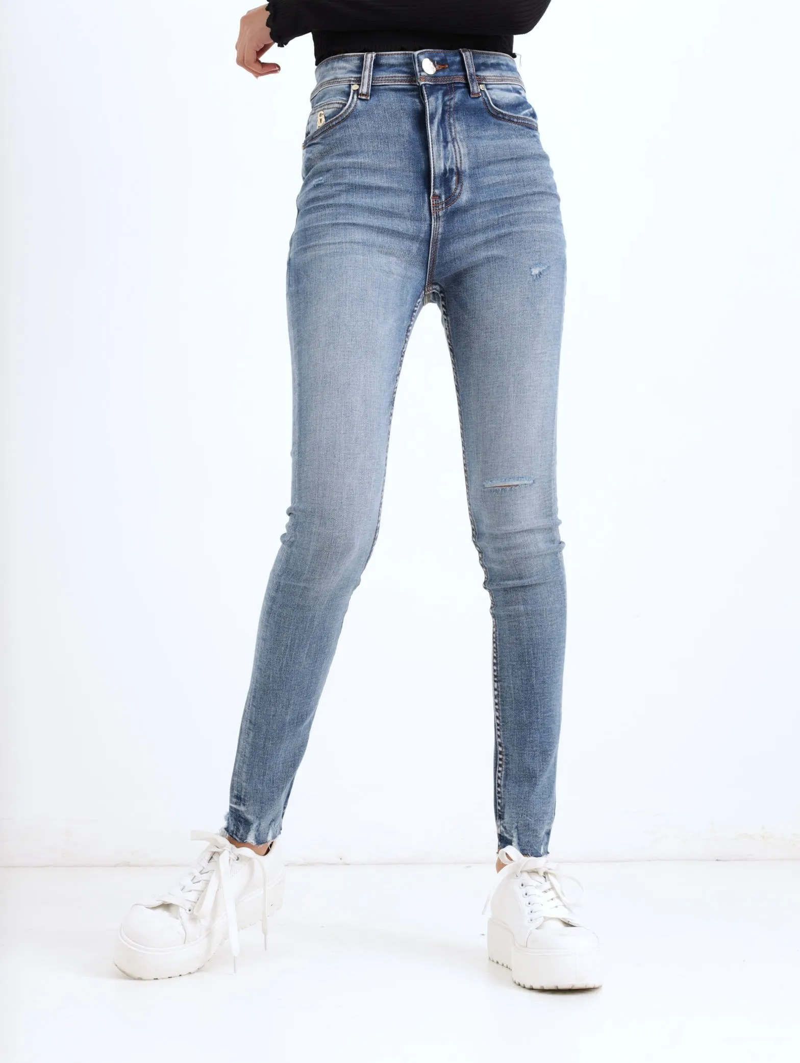 Ladies Midwash Skinny Denim sold by Edgars