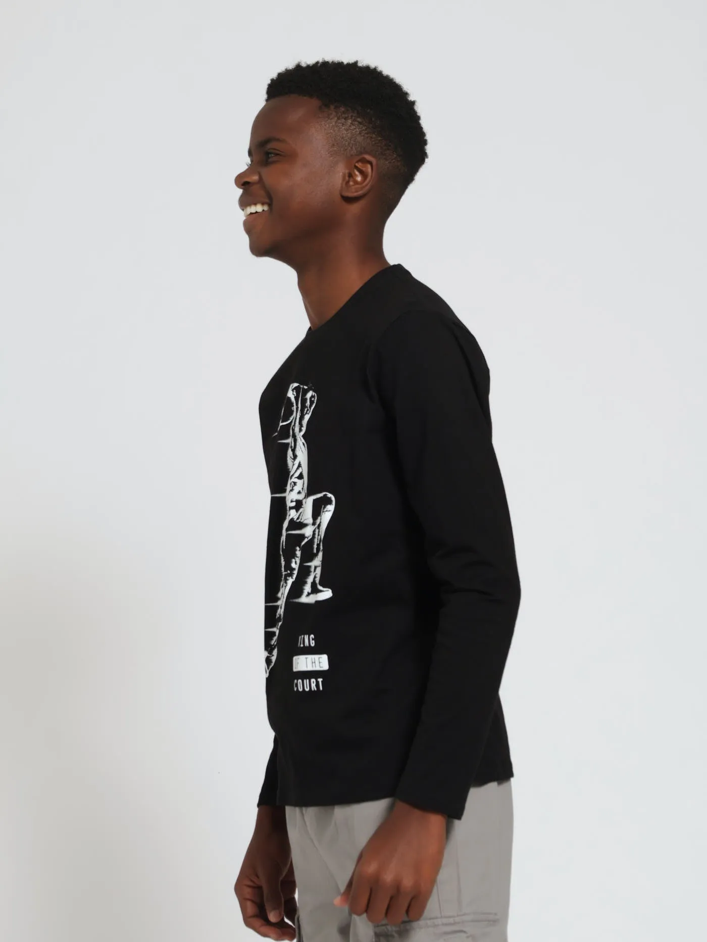 Boys Long Sleeve 2 Pack Basketball Tee - Black/Grey sold by Edgars product image thumbnail 5