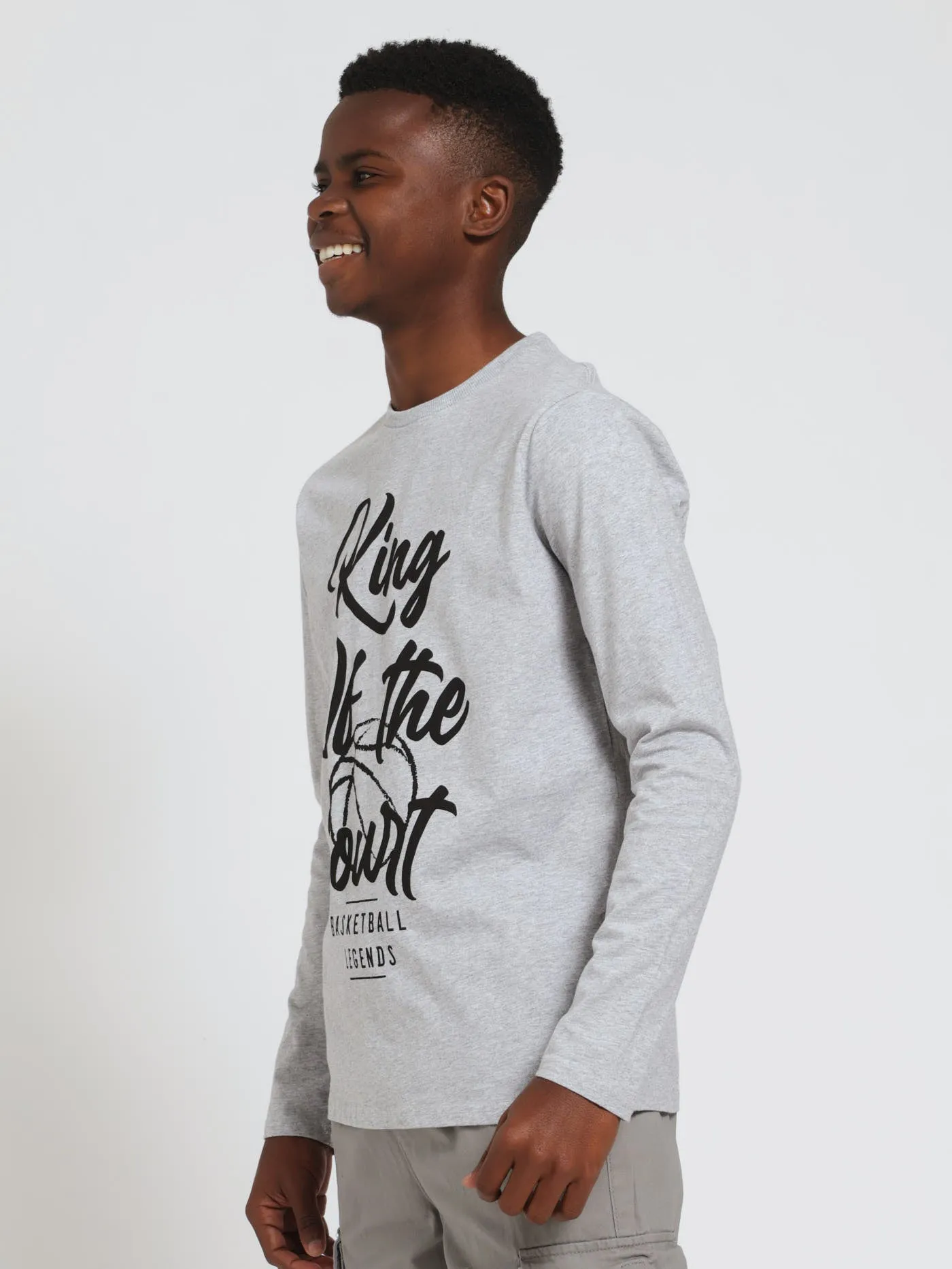 Boys Long Sleeve 2 Pack Basketball Tee - Black/Grey sold by Edgars product image thumbnail 3