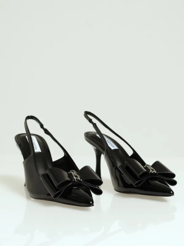 Celebrate Bow Slingback Heel With Silver Ornament - Black sold by Edgars 