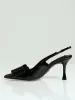 Celebrate Bow Slingback Heel With Silver Ornament - Black sold by Edgars