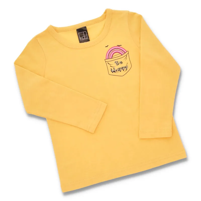 Pre-Girls Basic Long Sleeve Tee - Yellow sold by Edgars