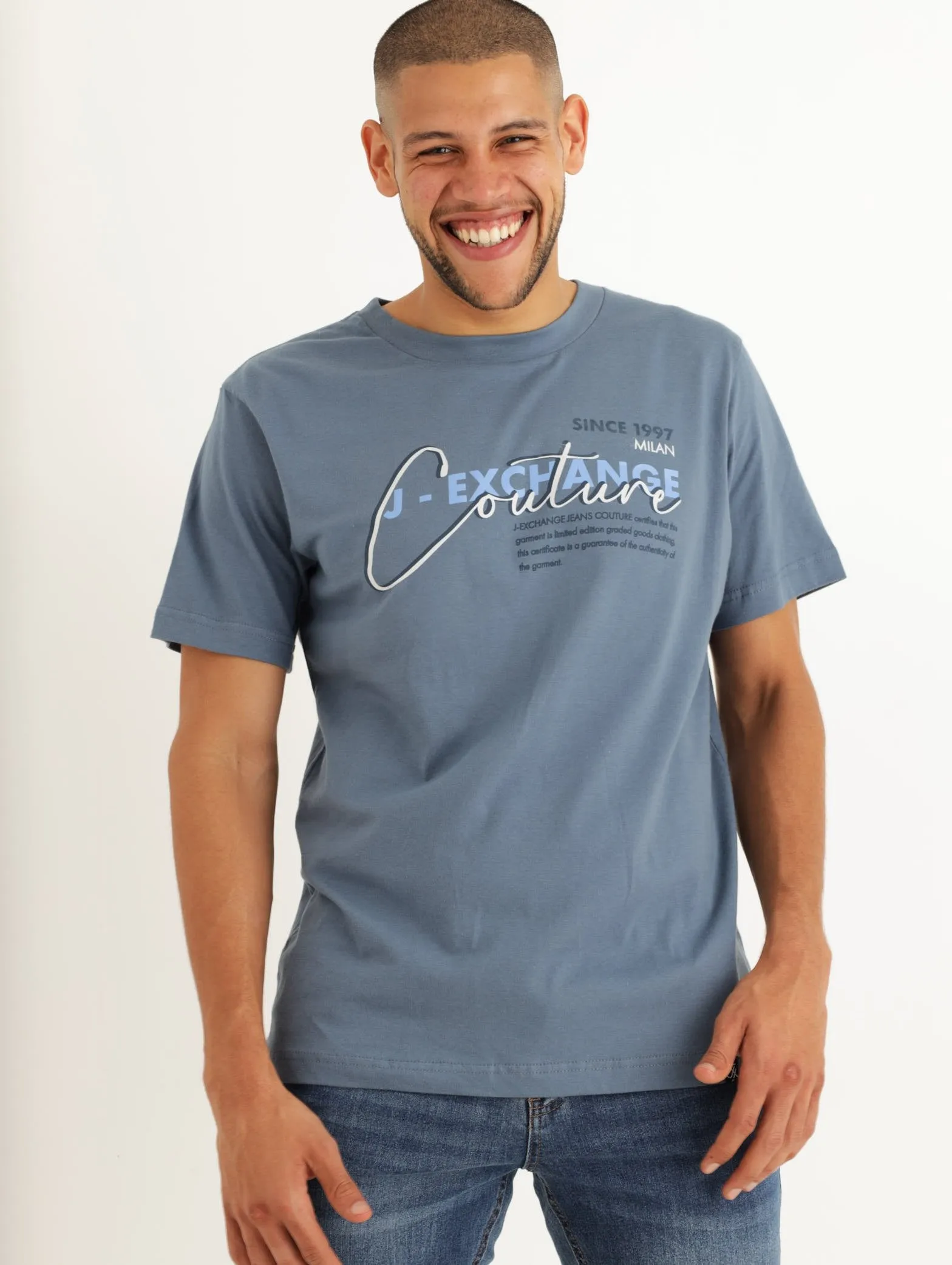 Men's Couture Icon Tee - Mid Blue sold by Edgars