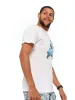 Men's Short Sleeve Graffiti Print Tee - White sold by Edgars