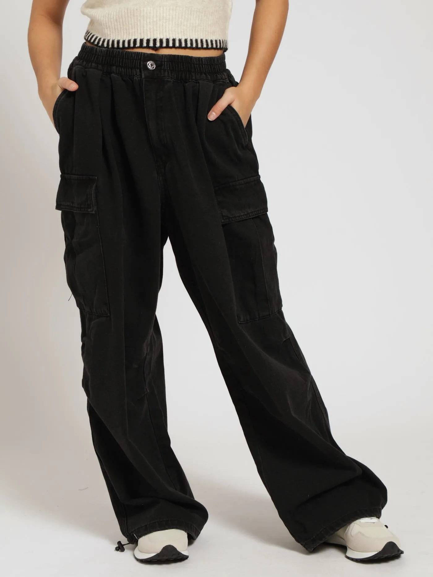 Super Baggy Cargo Jean - Black sold by Edgars