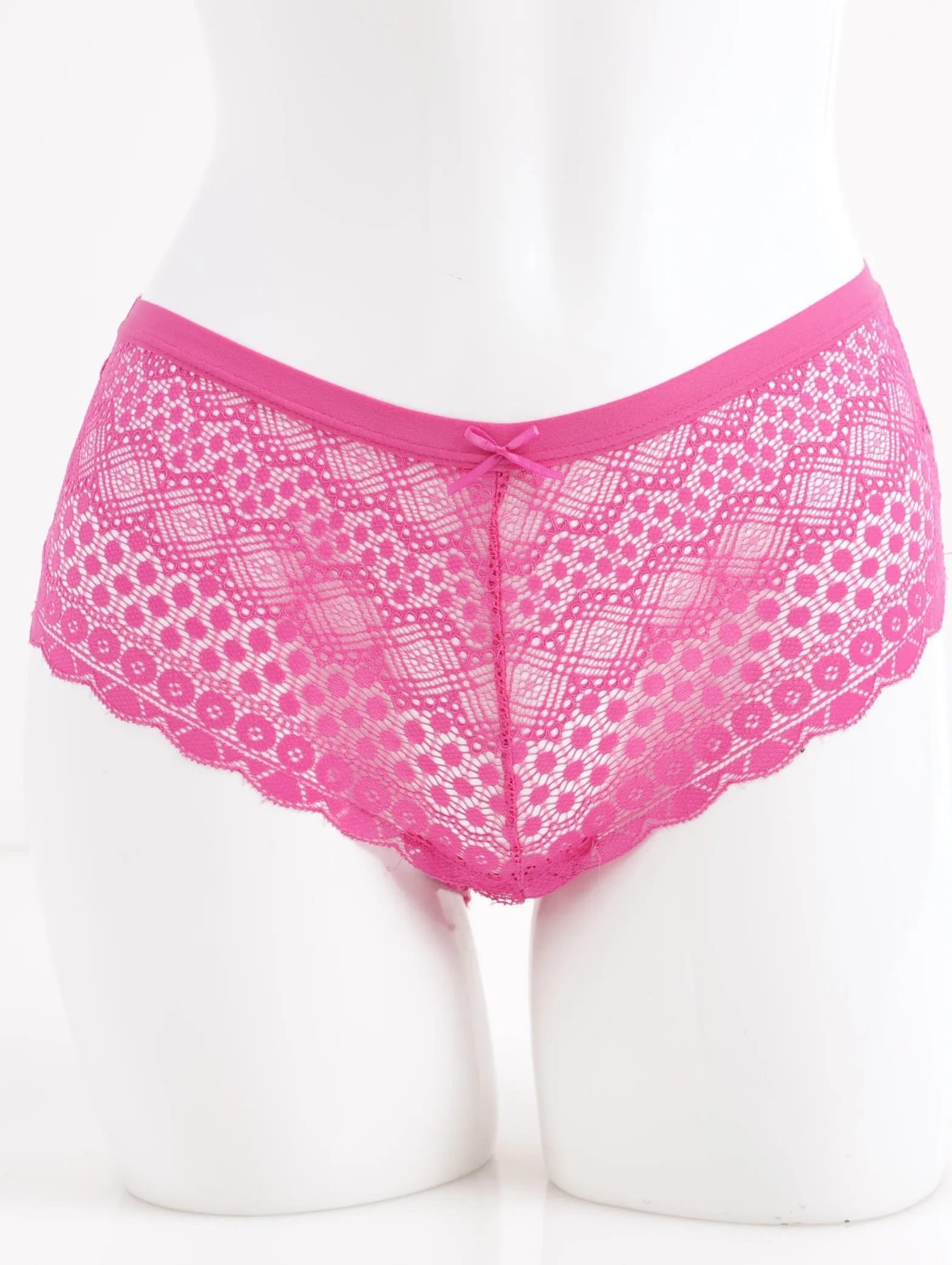 Ladies Lace Boyleg Panty - Berry sold by Edgars