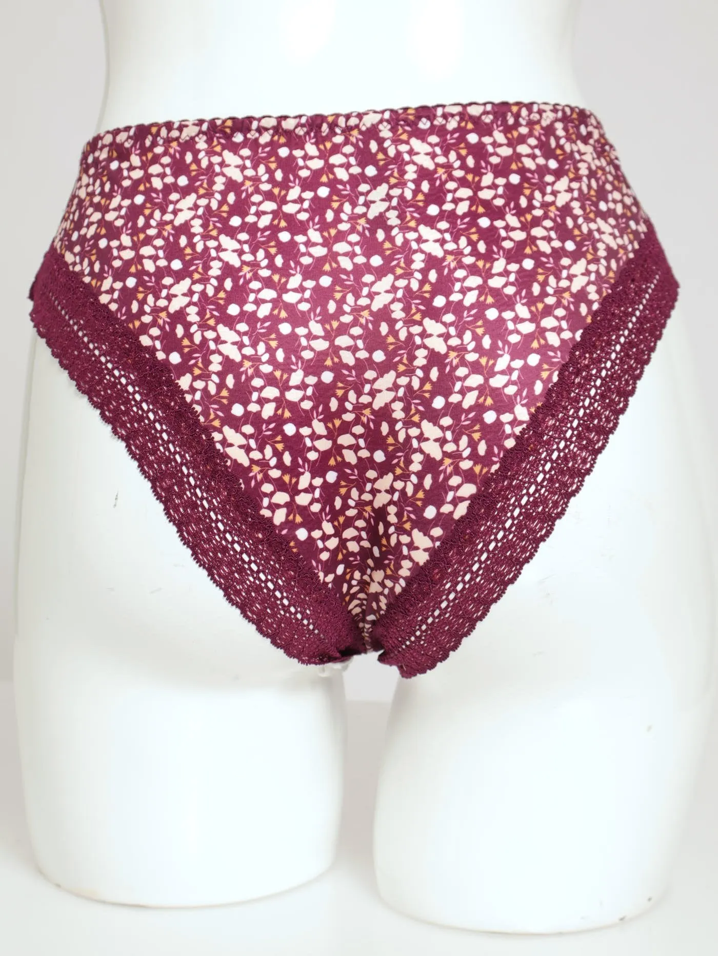 Disty Printed Microfibre Brazilian Panty - Burgundy sold by Edgars product image thumbnail 2