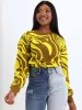 Ladies Marbled Elasticated Fleece Top - Chartreuse sold by Edgars