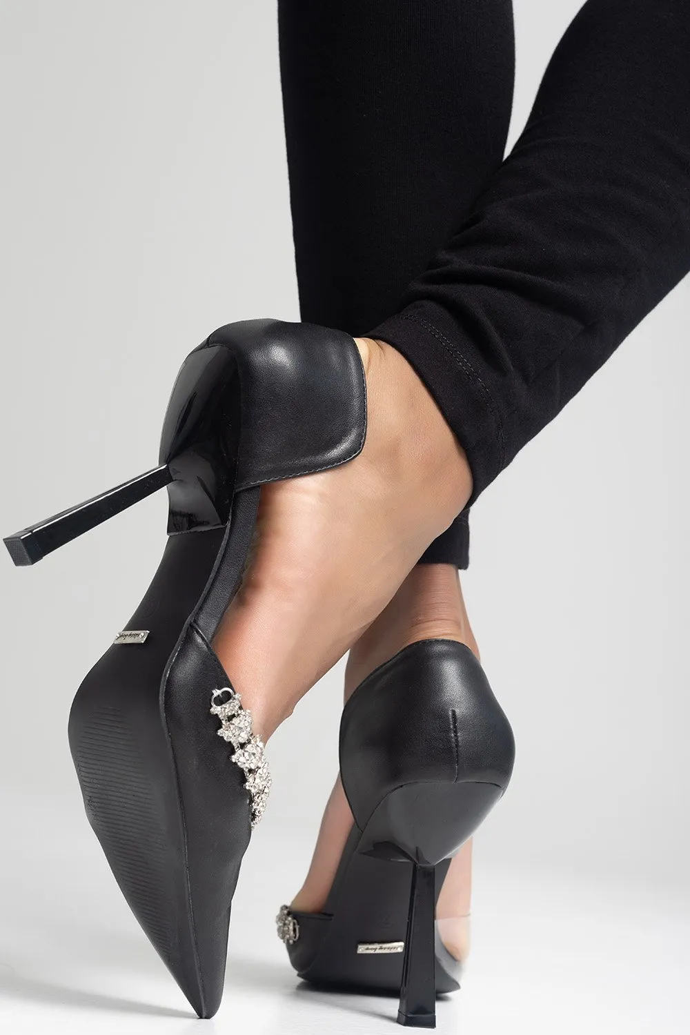 Ladies Rhinestone Ready Heel - Black sold by Edgars product image thumbnail 3