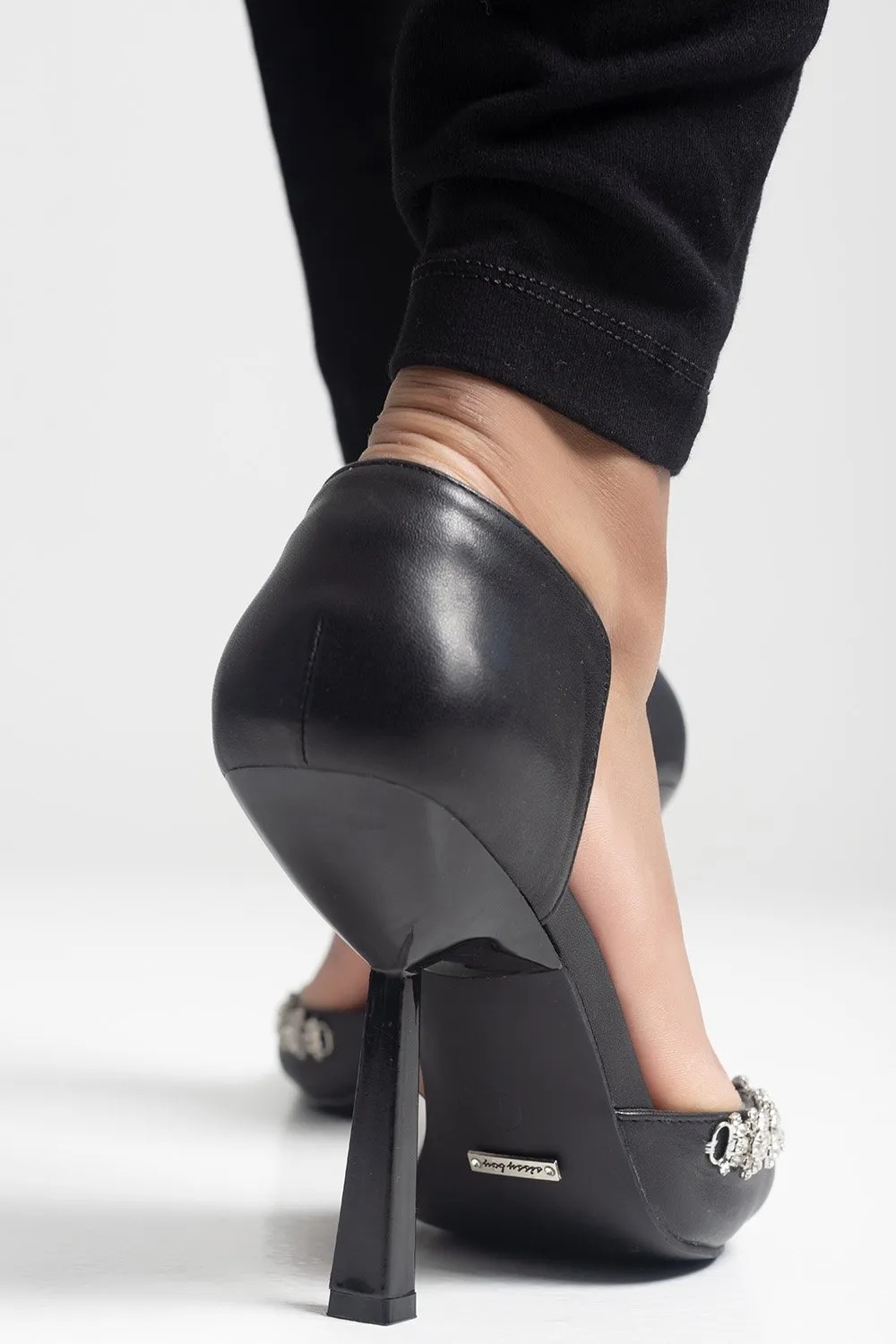 Ladies Rhinestone Ready Heel - Black sold by Edgars product image thumbnail 5