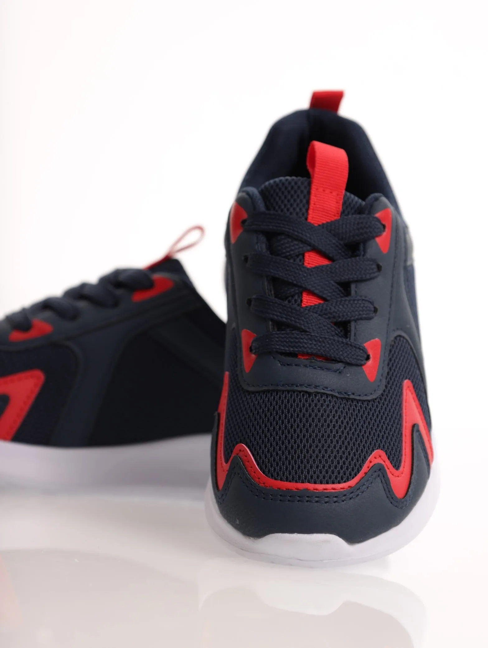 Boys Fashion Mesh Trainer Sneaker - Navy sold by Edgars