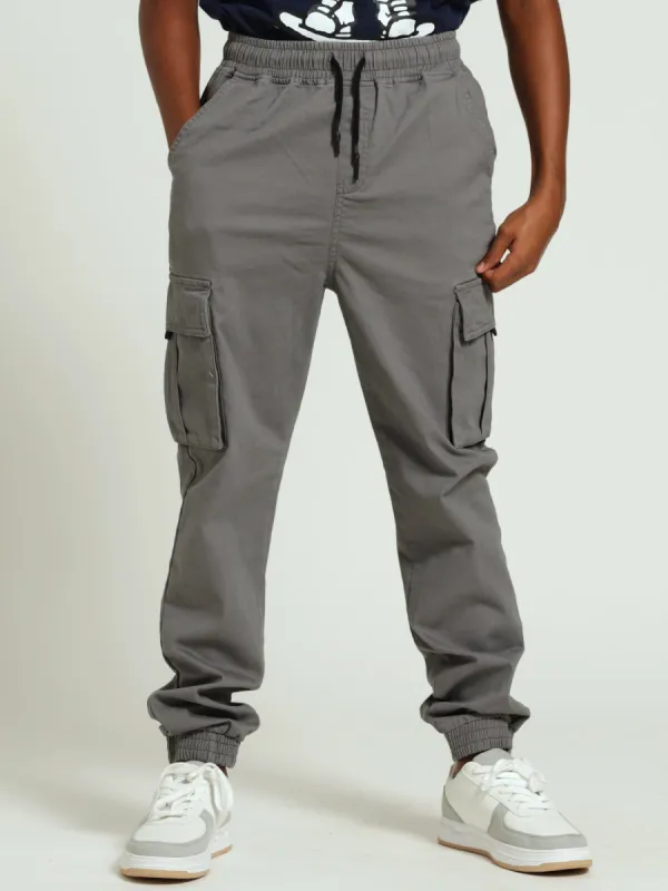 Boys Bellow Cargo Pants -Grey sold by Edgars