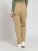 Twill Utility Paperbag Tapered Leg Pants - Mid Beige sold by Edgars