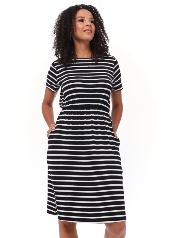 Ladies Stripe Knit Dress sold by Edgars