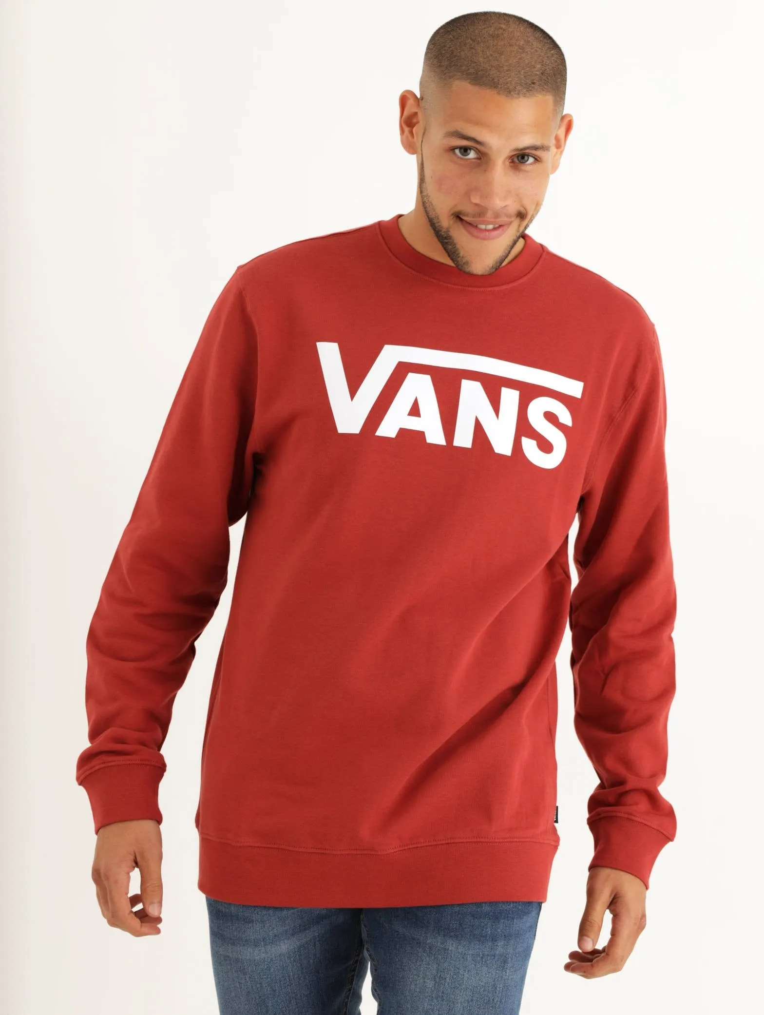 Men's Vans Classic Crew Top - Chilli sold by Edgars