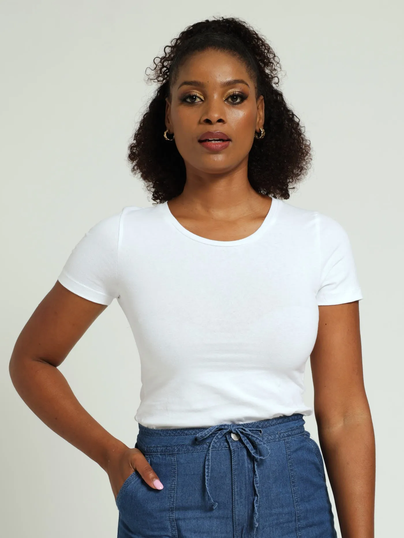 Scoop Neck Bodysuit - White sold by Edgars