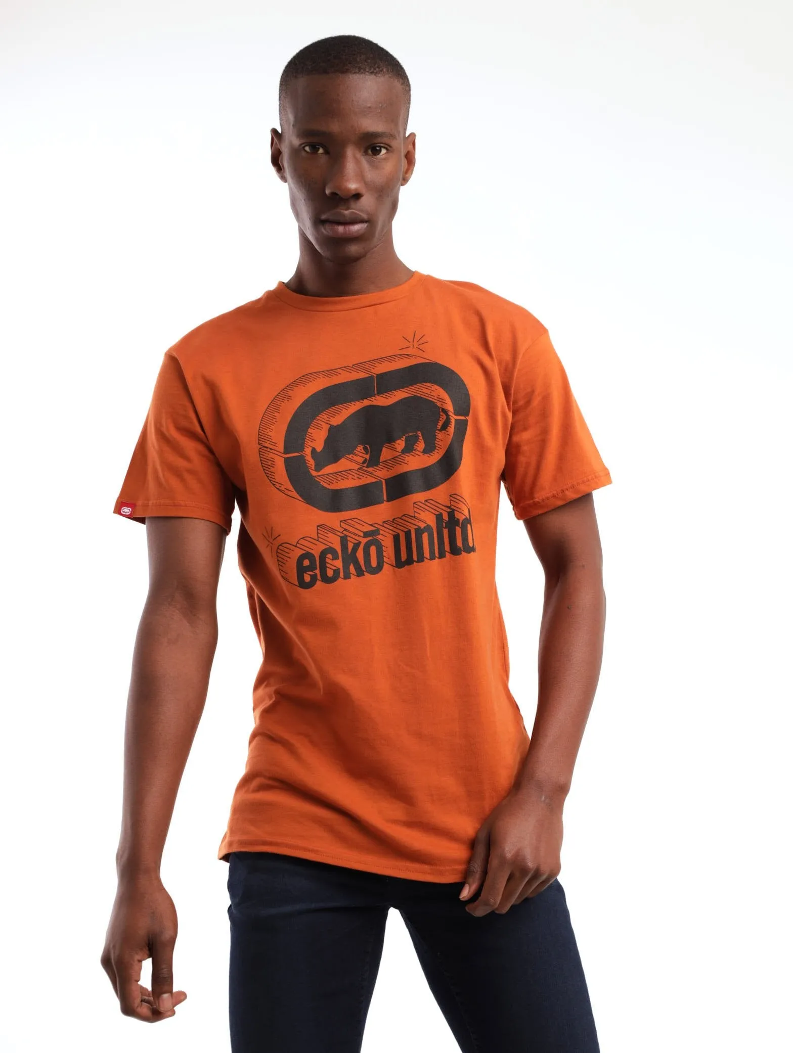 Men's Skew Rhino Tee - Rust sold by Edgars