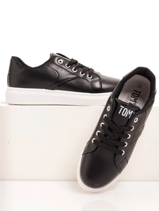 Ladies PU Platform Sneaker - Black sold by Edgars
