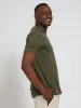 San Beneto Eagle Front & Back Print Tee - Light Fatigue sold by Edgars