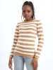 Ladies Basic Pull Over - White/Beige sold by Edgars
