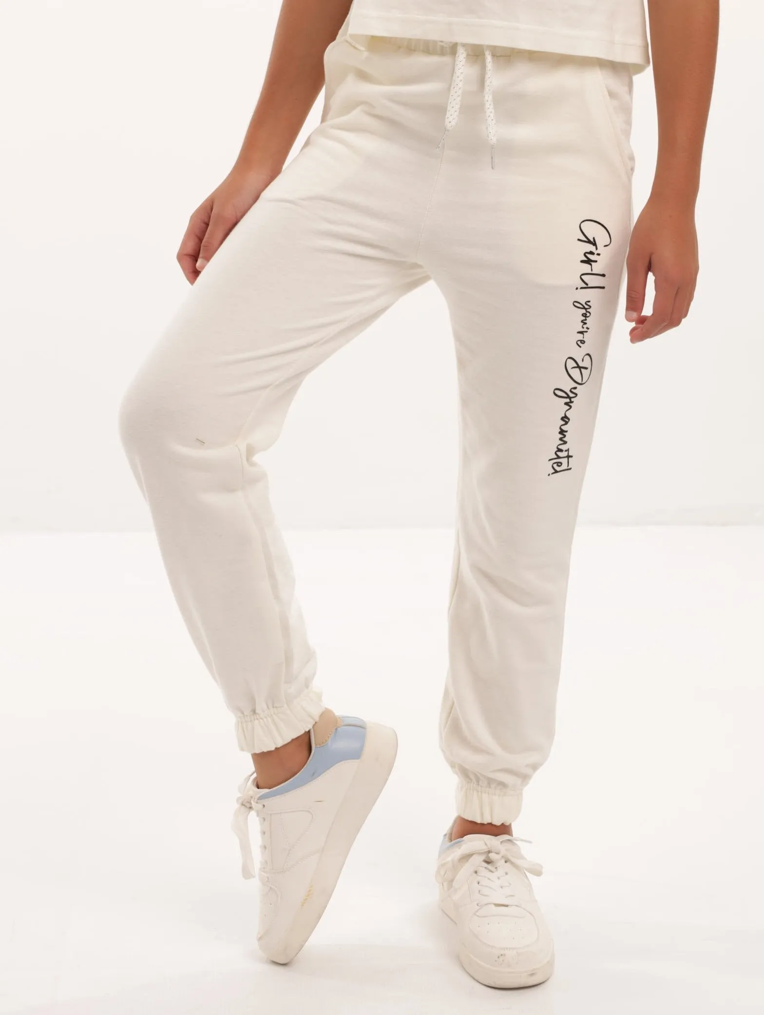 Girls Oversized Jogger - Cream sold by Edgars