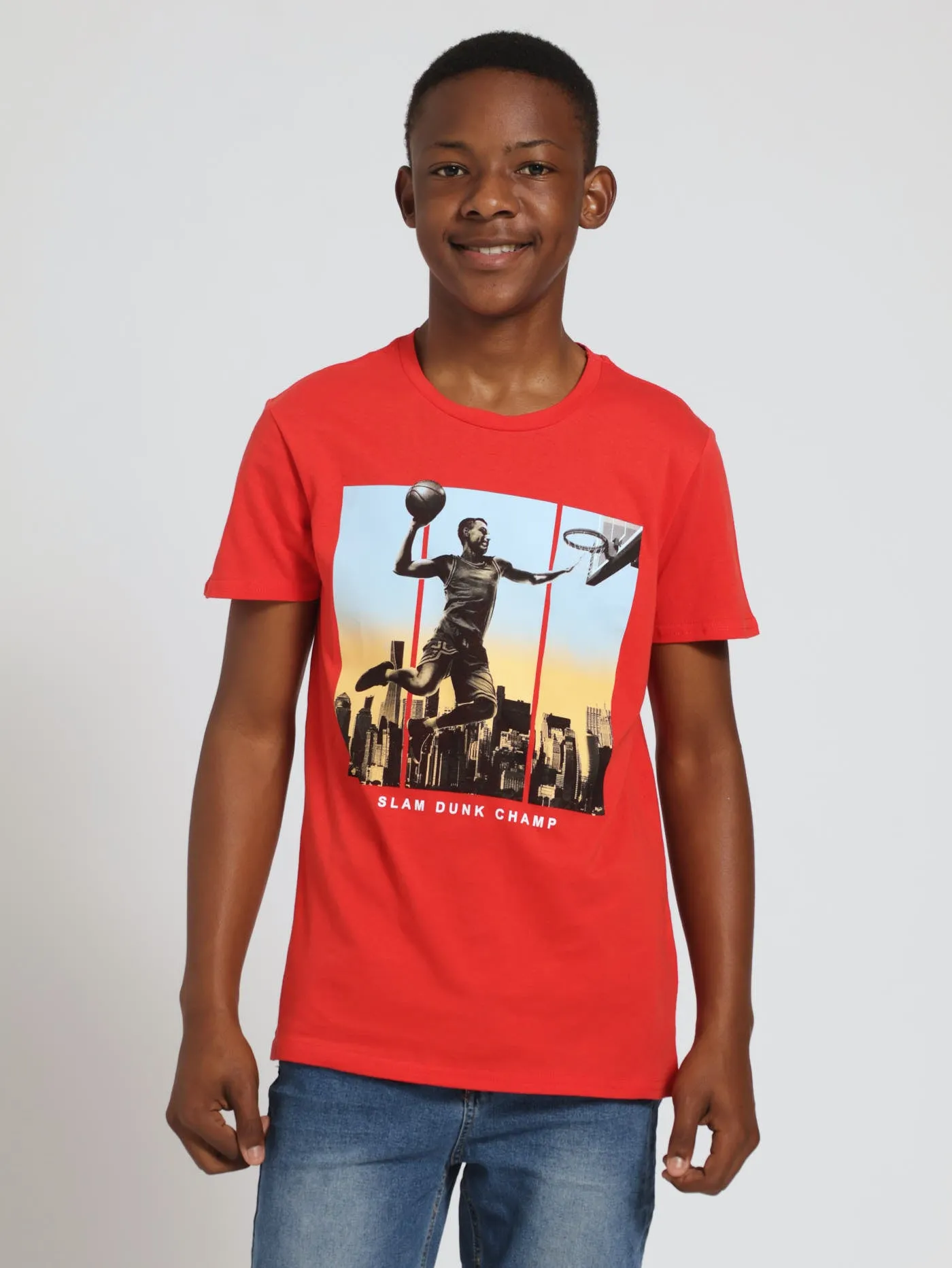 Boys Basketball Printed Tee - Red sold by Edgars