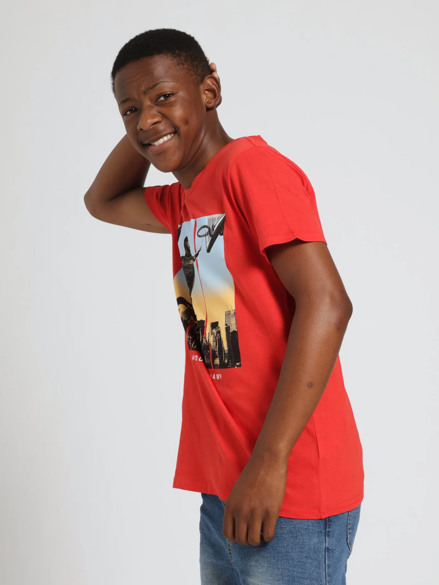 Boys Basketball Printed Tee - Red sold by Edgars product image thumbnail 2