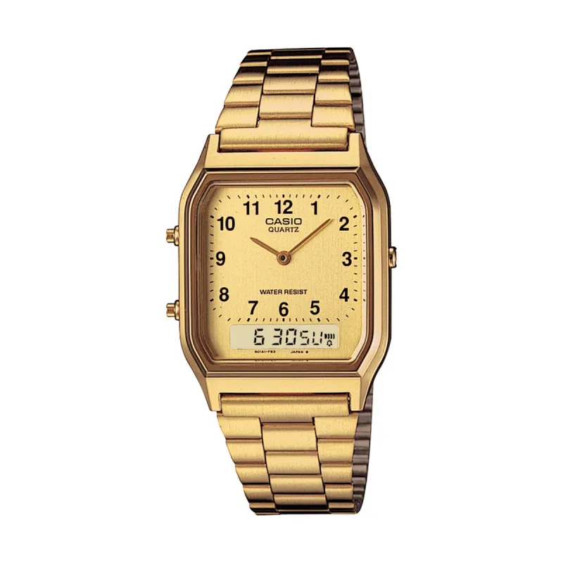 Analogue Digital Retro Champ Dial Watch - Gold sold by Edgars