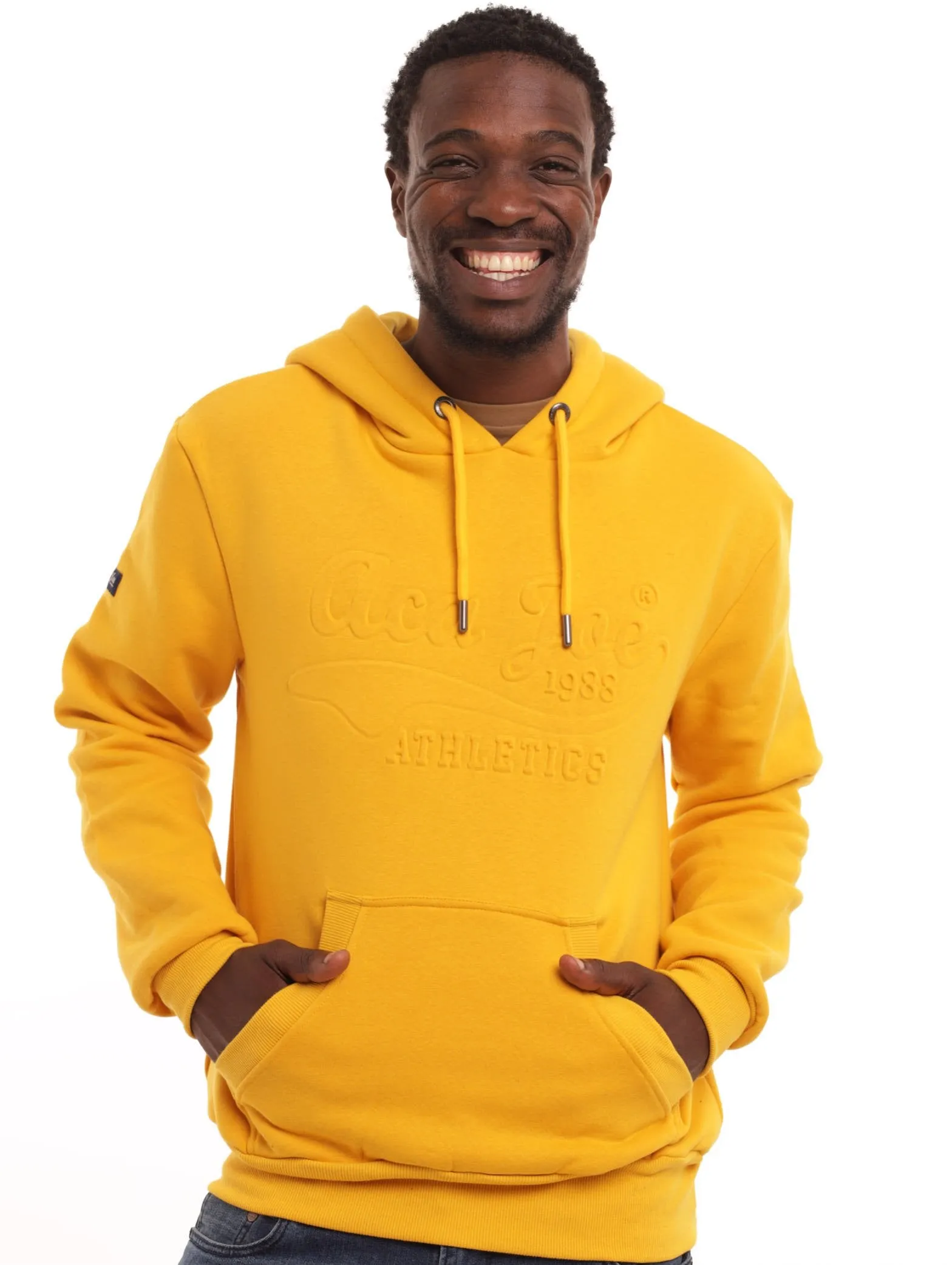 Men's Embossed Hood Pullover Tracktop - Gold sold by Edgars
