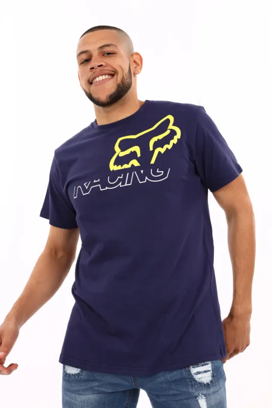Men's Short Sleeve Skew Tee - Navy sold by Edgars