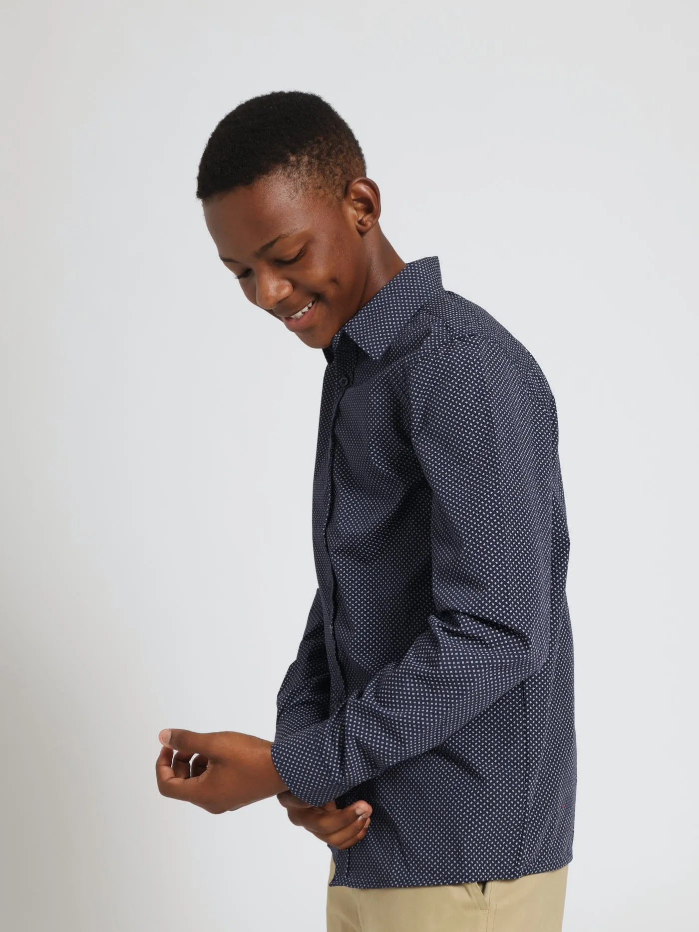 Boys Ditsy Print Shirt - Navy sold by Edgars product image thumbnail 4