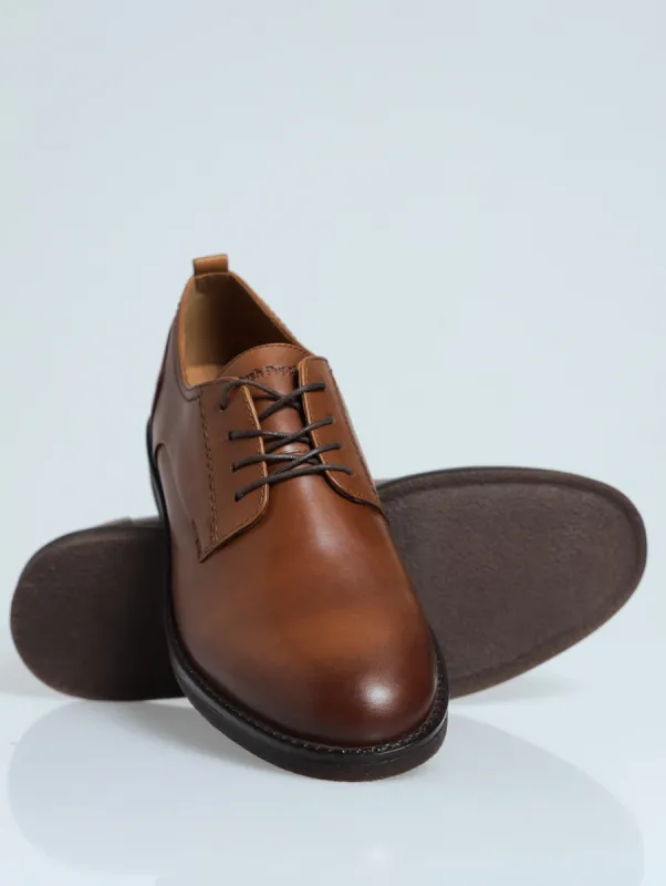 Galileo Gum Sole Derby Lace Up Shoe - Tan sold by Edgars