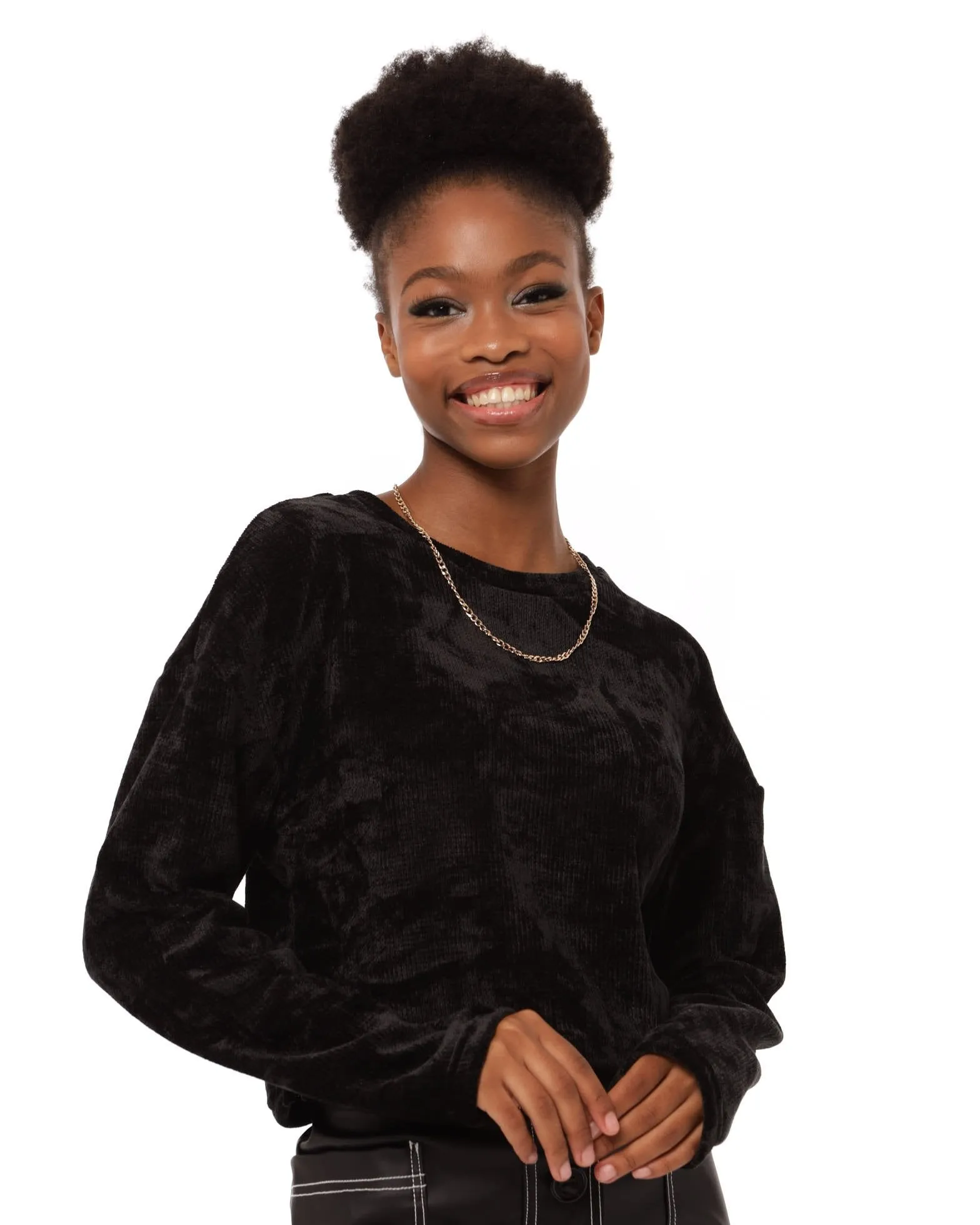 Ladies Chenille Pullover - Black sold by Edgars