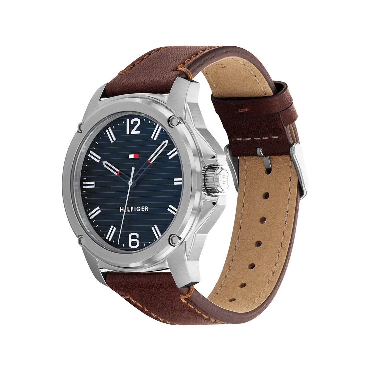 Jason 44mm Watch With Blue Dial And Brown Leather Strap sold by Edgars product image thumbnail 2