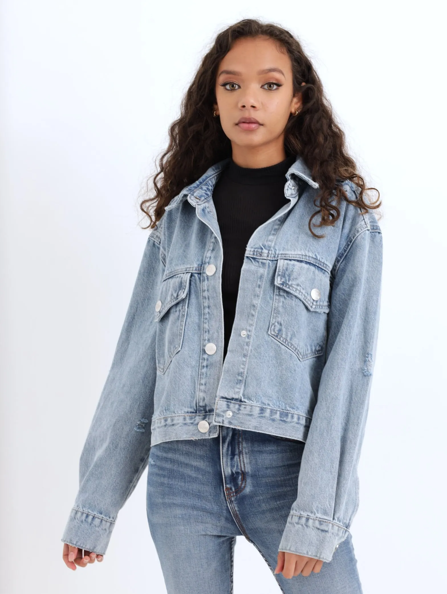 Ladies Denim Jacket - Dark Wash Ink sold by Edgars