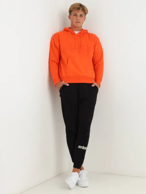 Men's Tonal Embossed Hoody - Orange sold by Edgars