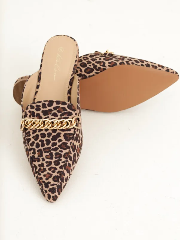 Ladies Push In Pointy With Circle Chain - Animal sold by Edgars