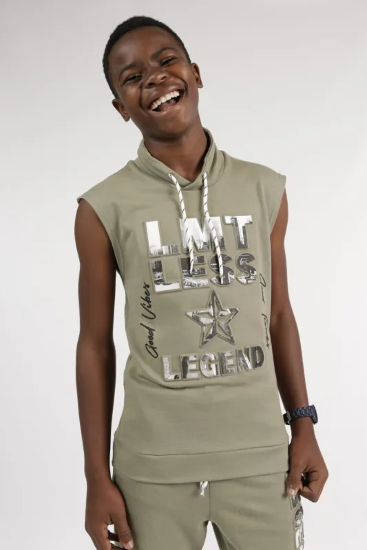 Boys Vetiver Core Top - Olive made by Edgars