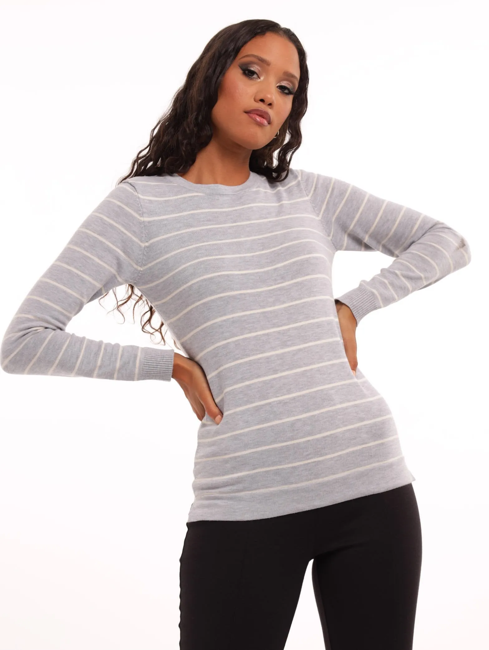 Ladies Basic Pull Over - Grey Melange sold by Edgars