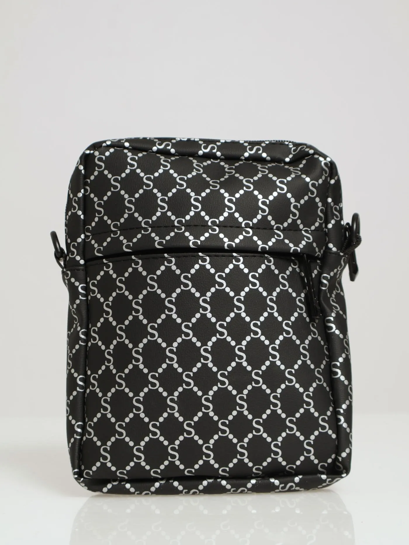 Mono Print Crossbody Bag - Black sold by Edgars