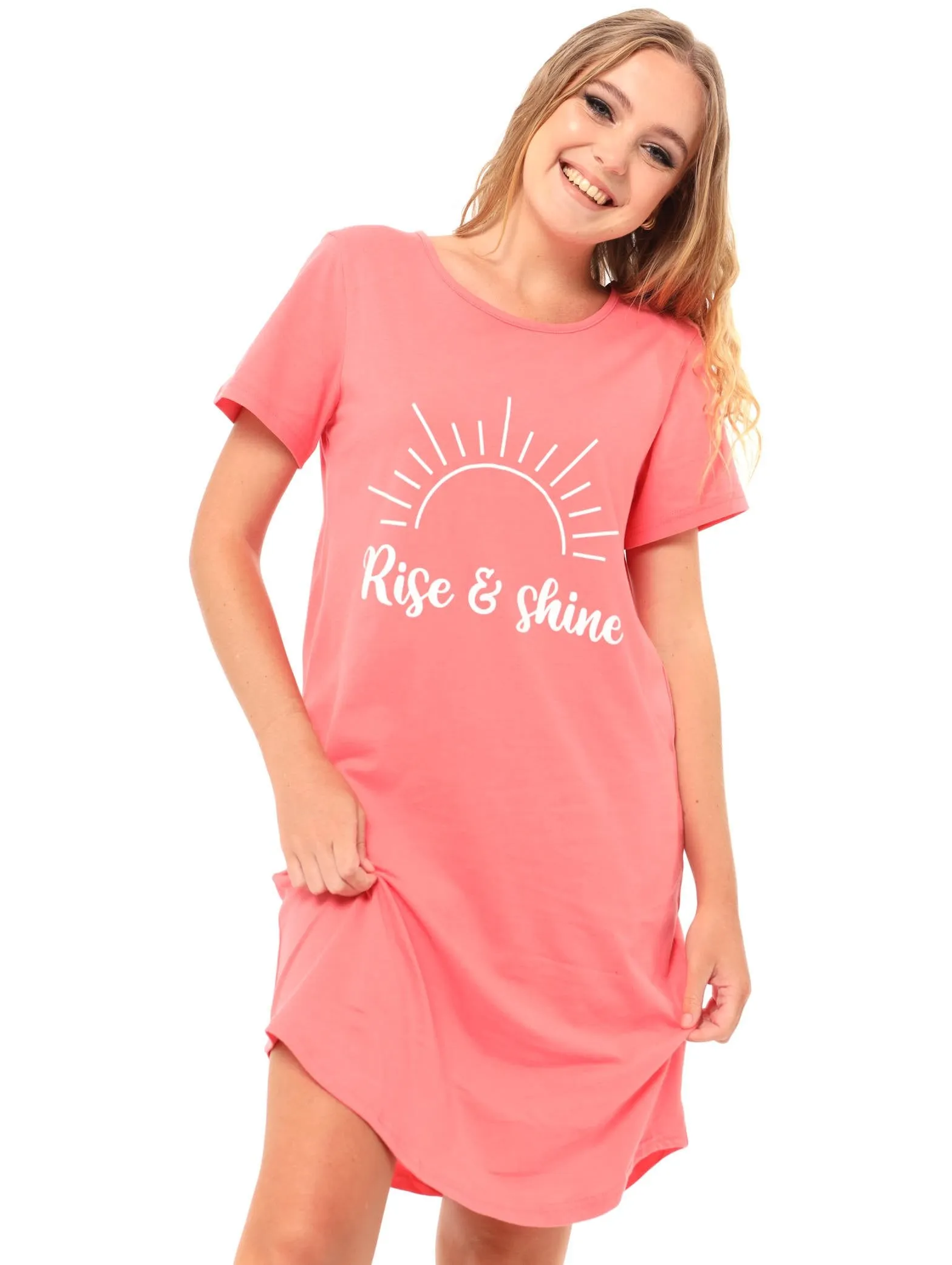 Ladies Rise And Shine Sleepshirt - Pink sold by Edgars